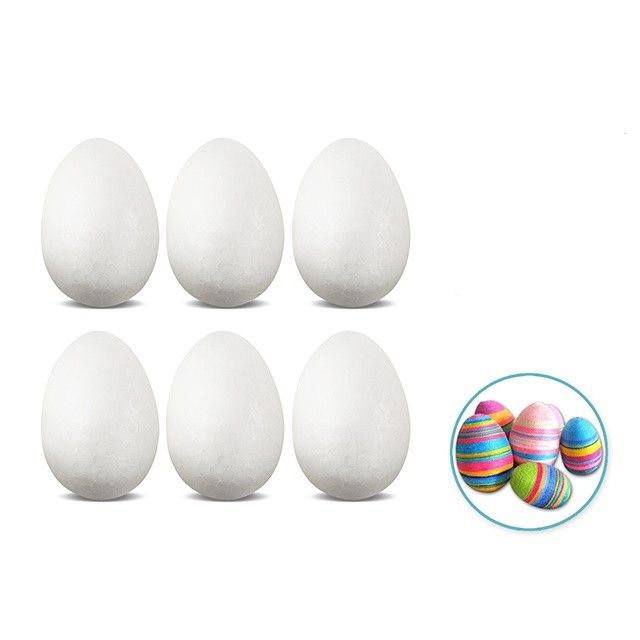 Polyfoam Eggs 2 1/2" x 1.85" 6/pk