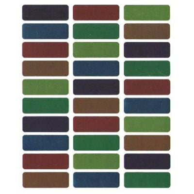 Metallic Rectangle Stickers 1 1/4" (10 Sheets)