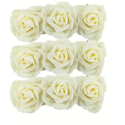 Foam flower white 1.5" 9/pk