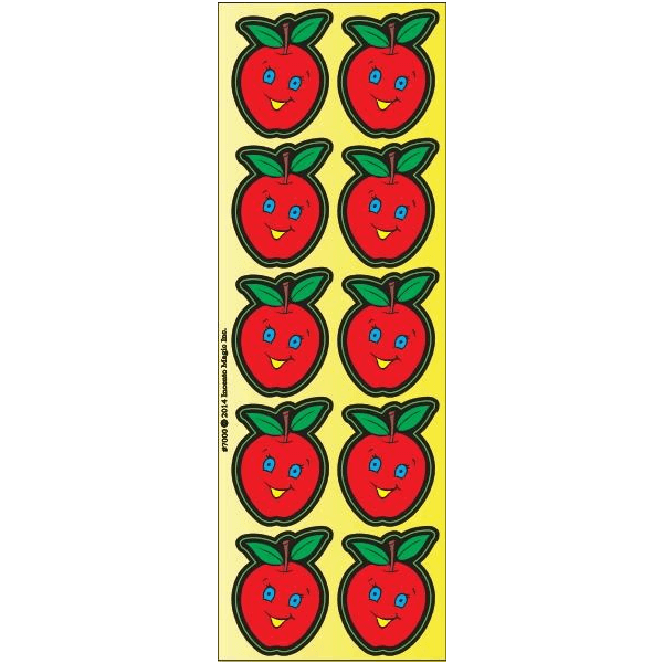 Large Smile Apples Stickers Die Cut