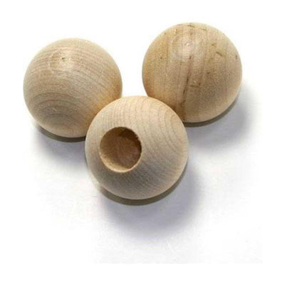 Wooden Dowel Cap Ball 3/4" With 1/4" Hole 100/pk