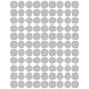 Color Coding Dot Stickers Silver 1/2" Round 13mm metallic 25 /pk