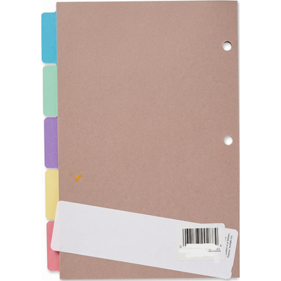 Poly 5 Tab Index Dividers 6" x 9"