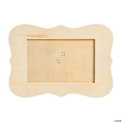 DIY Wooden scallop picture frame 4"x6" 6/pk