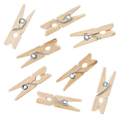 Mini Spring Clothespins 1" 50/pk (Natural)