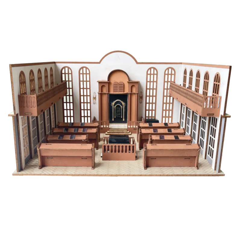 Wooden Shul 3D Puzzle 12" x 10" x 7.3"