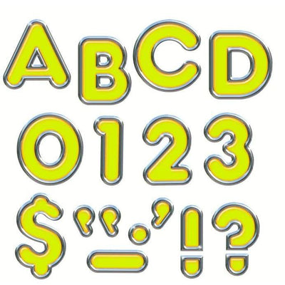 Yellow Colorful Chrome Uppercase Letters 4" 1/pk (Discontinued)