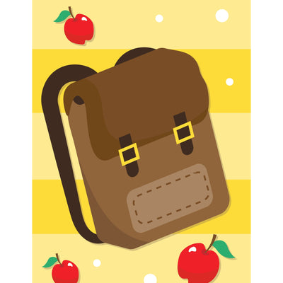 homework folder cover - brown backpack 8.5" x 11" 12/pk