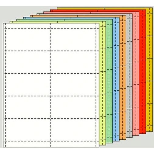 Perforated Cards 10/pg 50/sheets Pink