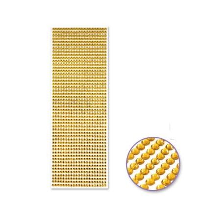 Adhesive Rhinestone Gold 4mm 1029/pk (Closeout)