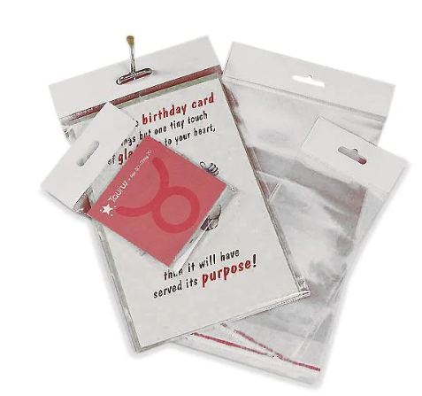 Self Seal Cello Bags with Header — 1000/pk