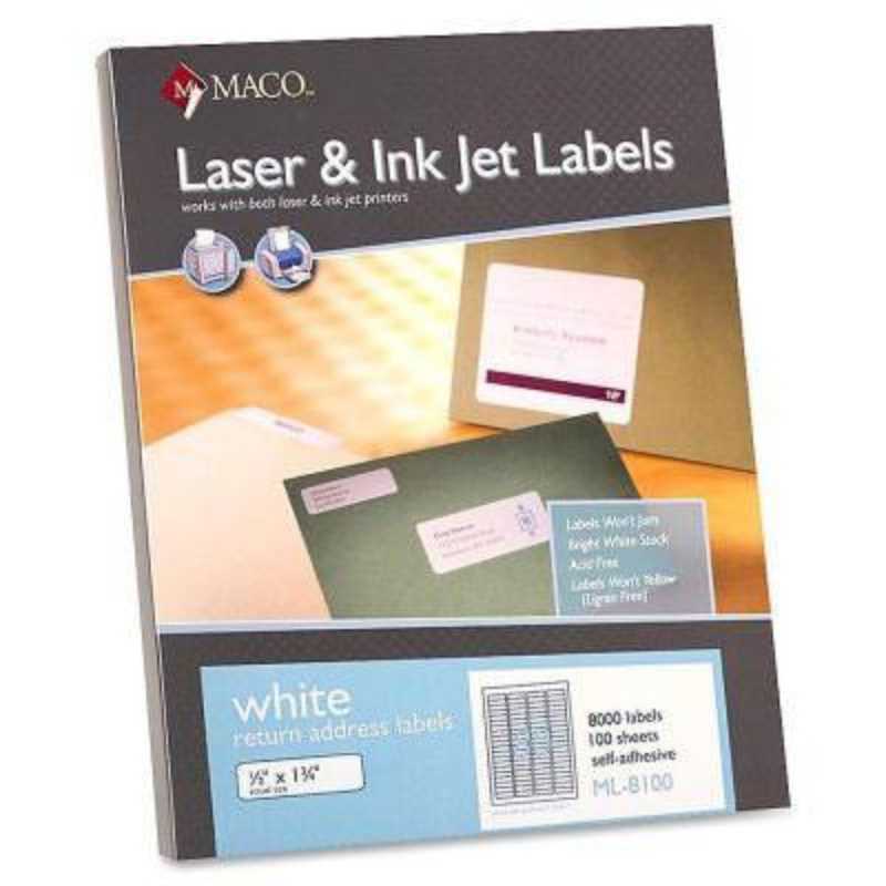 White Laser Labels 100/pk (30/pg) avery# AVE30600