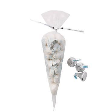 Silver Cellophane Piping Bag Favor Bags 48/pk.