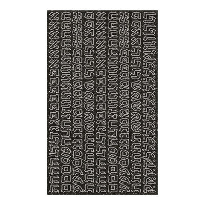 Alef Bais Stickers Small Black (1 Sheet)