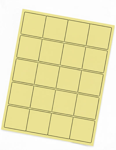 2" Square Labels 20/pg 100/pk Yellow