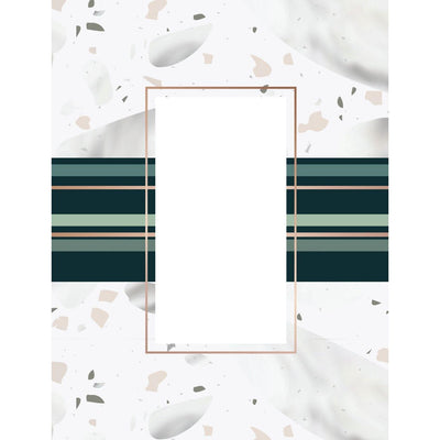 notebook covers green and rose gold horizontal stripes 8.5" x 11" 12/pk