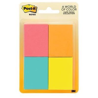 Post-it Notes, 1.5 in x 2 in, 4 Pads/Pack