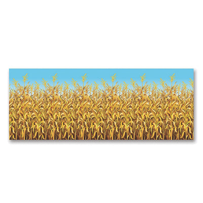 Fall Cornstalks Backdrop, 4 ft. x 30 ft.