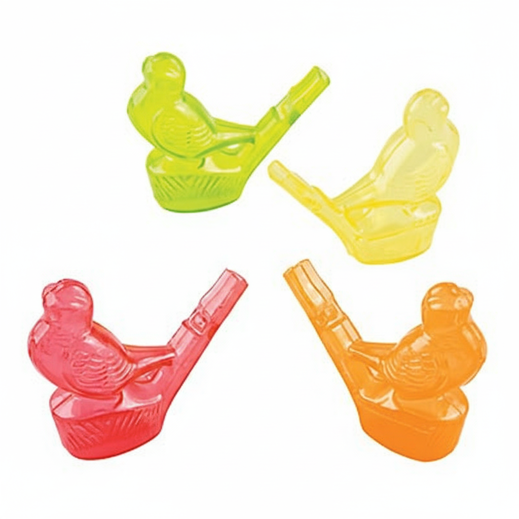 Plastic Bird-Shaped Whistles 24/pk