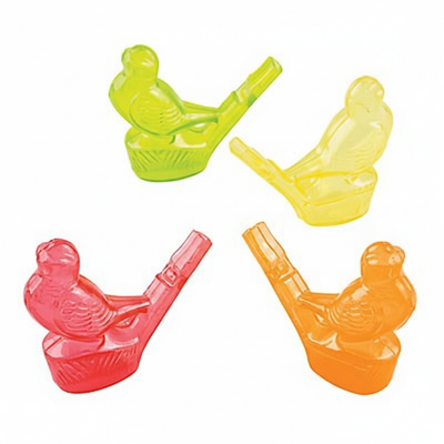 Plastic Bird-Shaped Whistles 24/pk