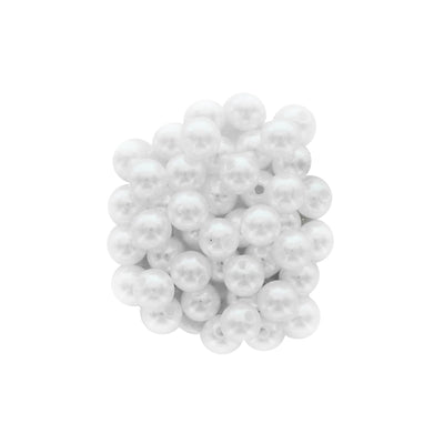 Pearl Beads White 10mm: 3mm Hole 200/pk
