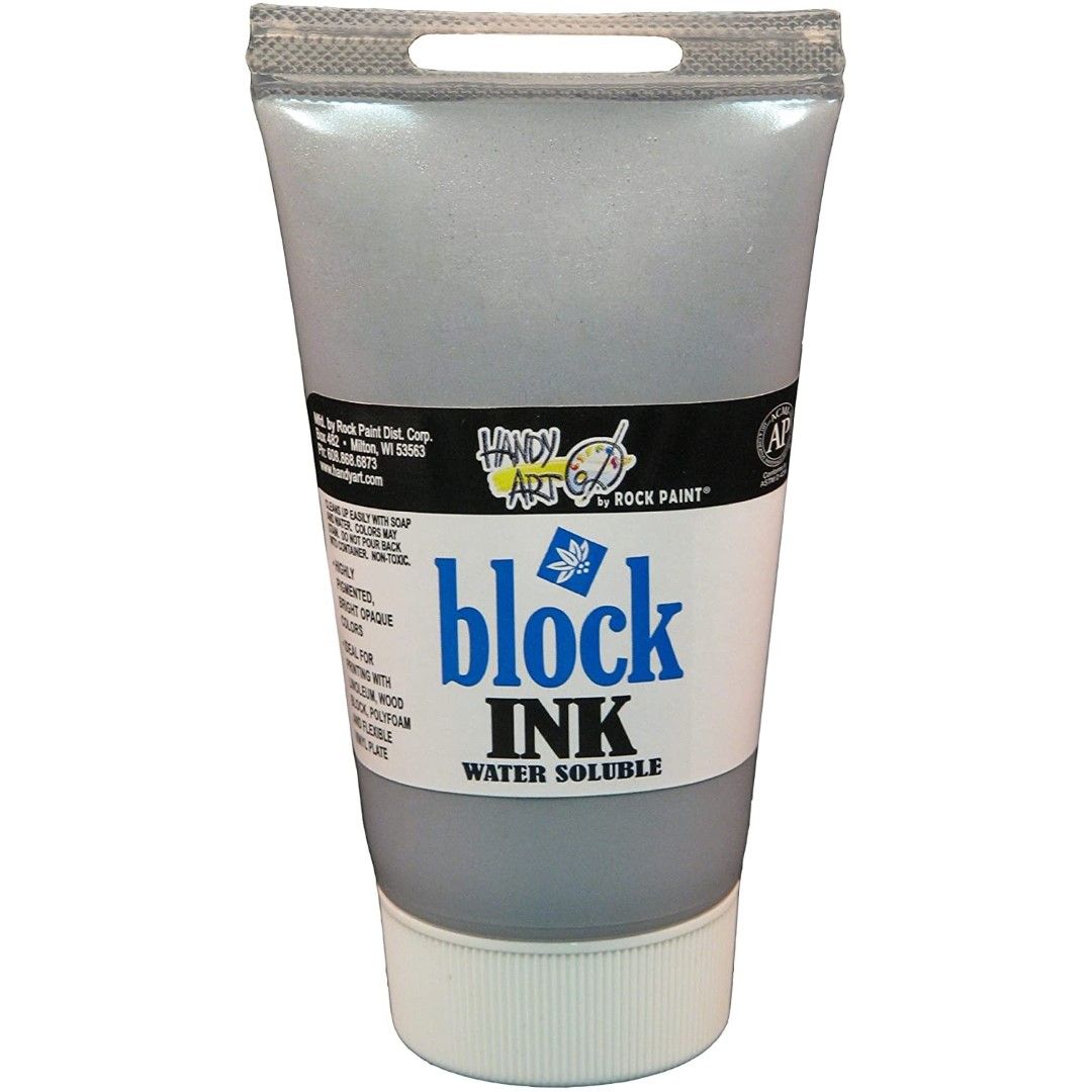 block Ink Tube, Silver, 2.5 Ounce