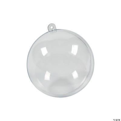 DIY Medium Clear Ornaments 3.25" 12/pk