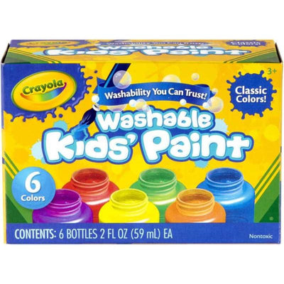 Washable Kids Paint 6 Jar Set-Classic