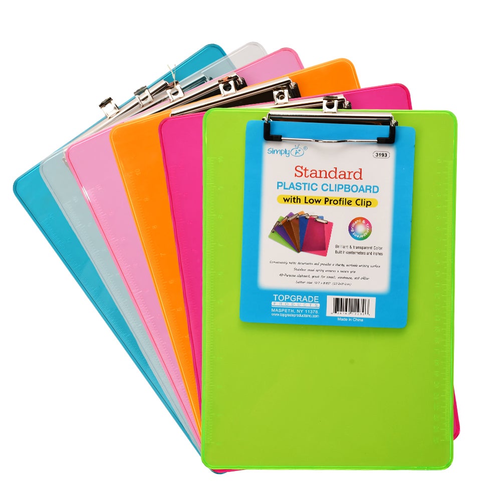 Plastic Clipboard Assorted Color