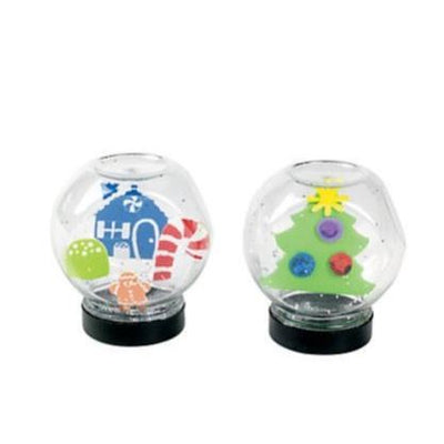 Plastic DIY Snow Globe Jars 3" 12/pk