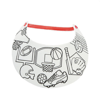 Color Your Own Sports Foam Visors, 7" x 9" - 12/pk