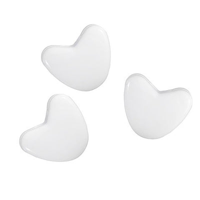 Heart-Shaped Pony Beads: White Pearl Color, 65 pack (closeout)