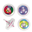 Plastic Tie-Dyed Spin Tops (6 Pack)