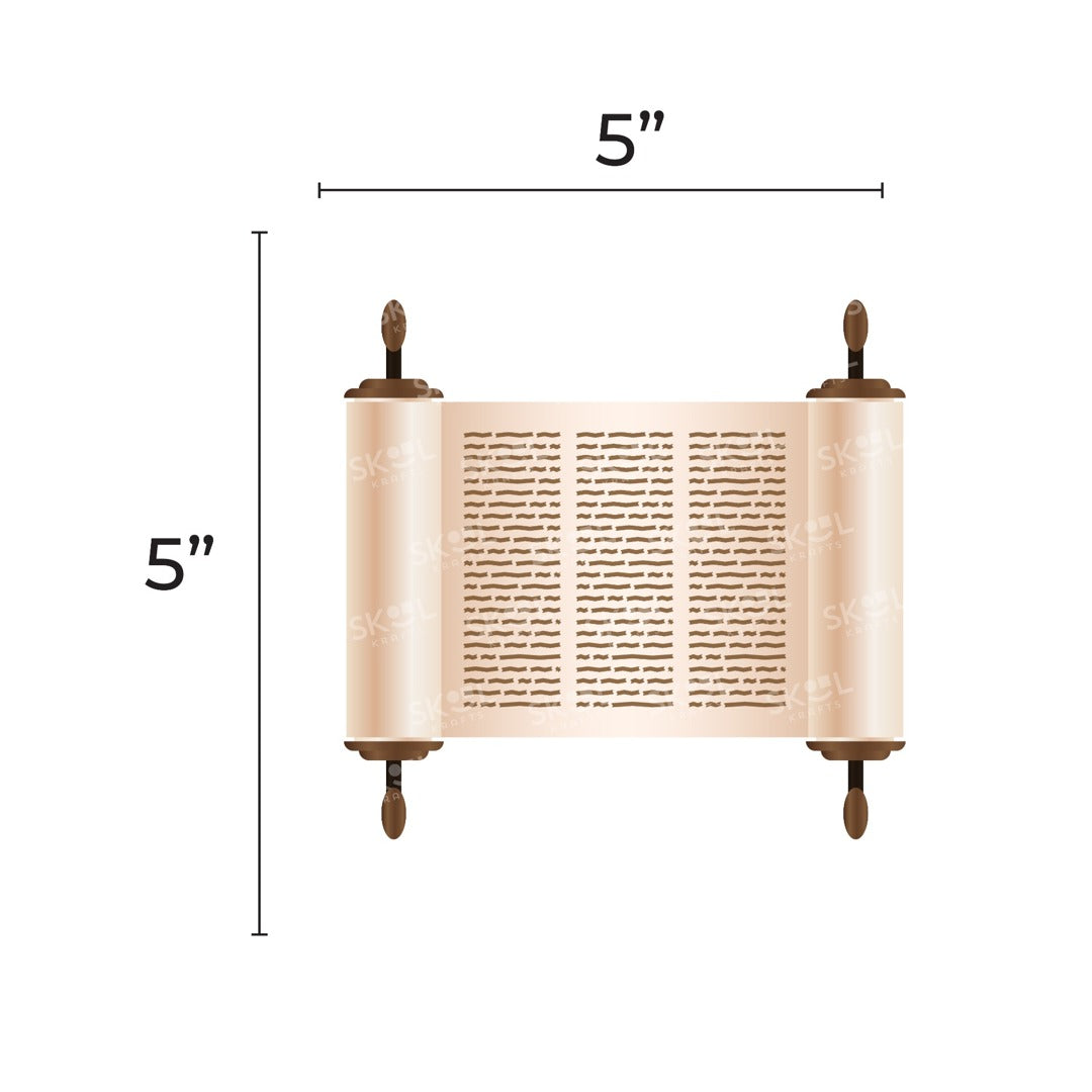 Torah cutout 5-inch 20/pk