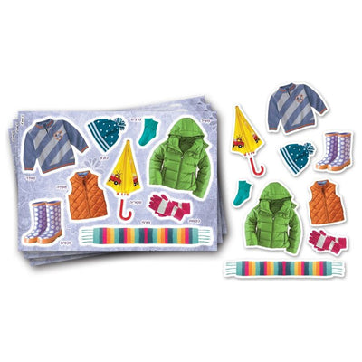 Winter clothing Cardstock cutouts 36/pk