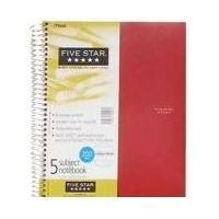Five star 5 subject notebook college ruled