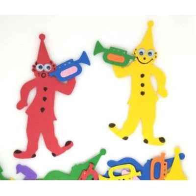 Clowns With Trumpet Foam Shape 4 3/4" x 2" (Discontinued)