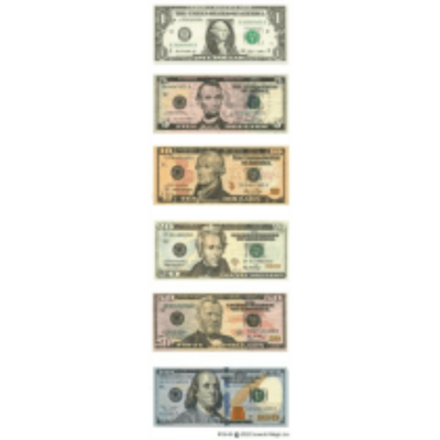 Money Dollar Bill Stickers (25 Sheets)