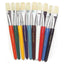 Flat Stubby Brushes, 10 Assorted Colors, 7.5" Long, 10 Brushes