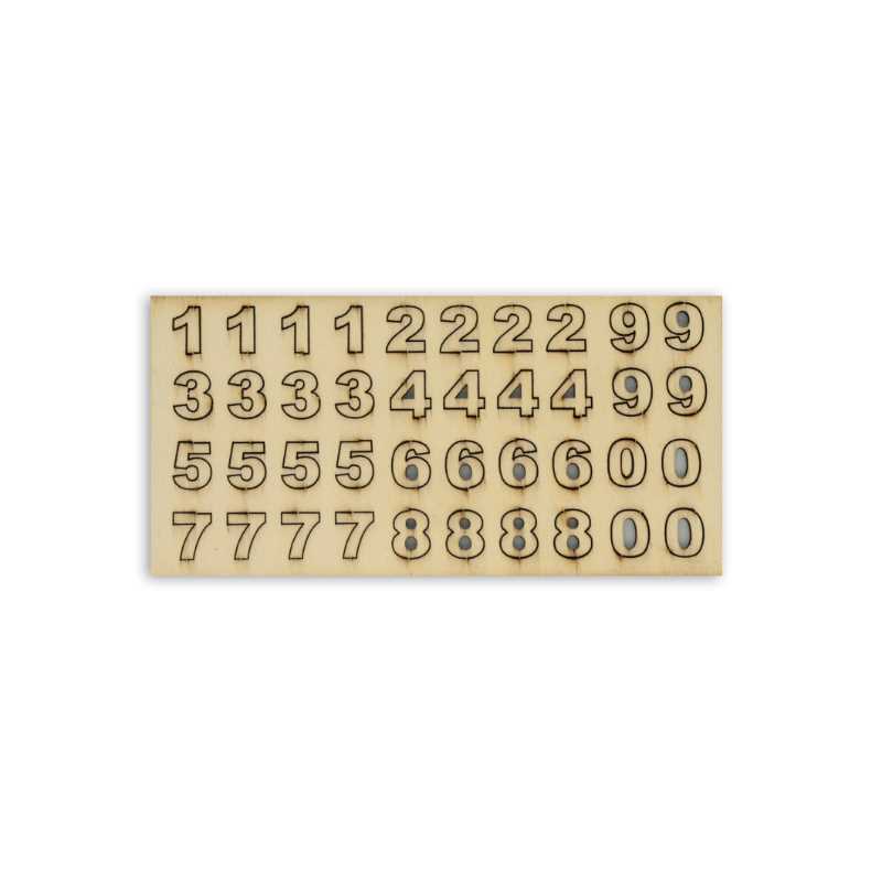 Small Adhesive Wooden Numbers (Discontinued)