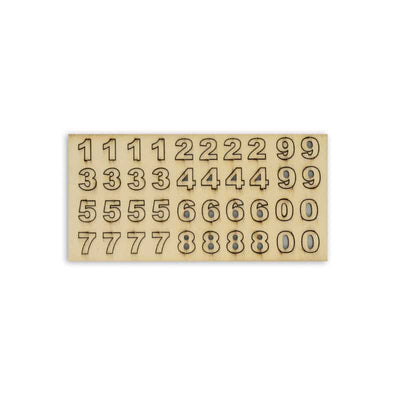 Small Adhesive Wooden Numbers (Discontinued)