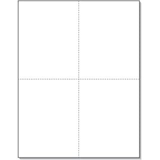 Perforated cards white 4/pg 250/pk