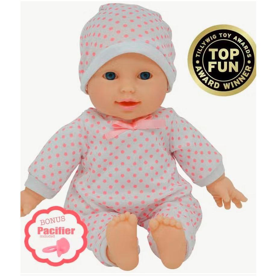 Baby Doll 11" With Polka Dots