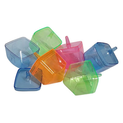 Plastic Dreidel Fillable Jumbo 3.5"x2.25" 4/pk