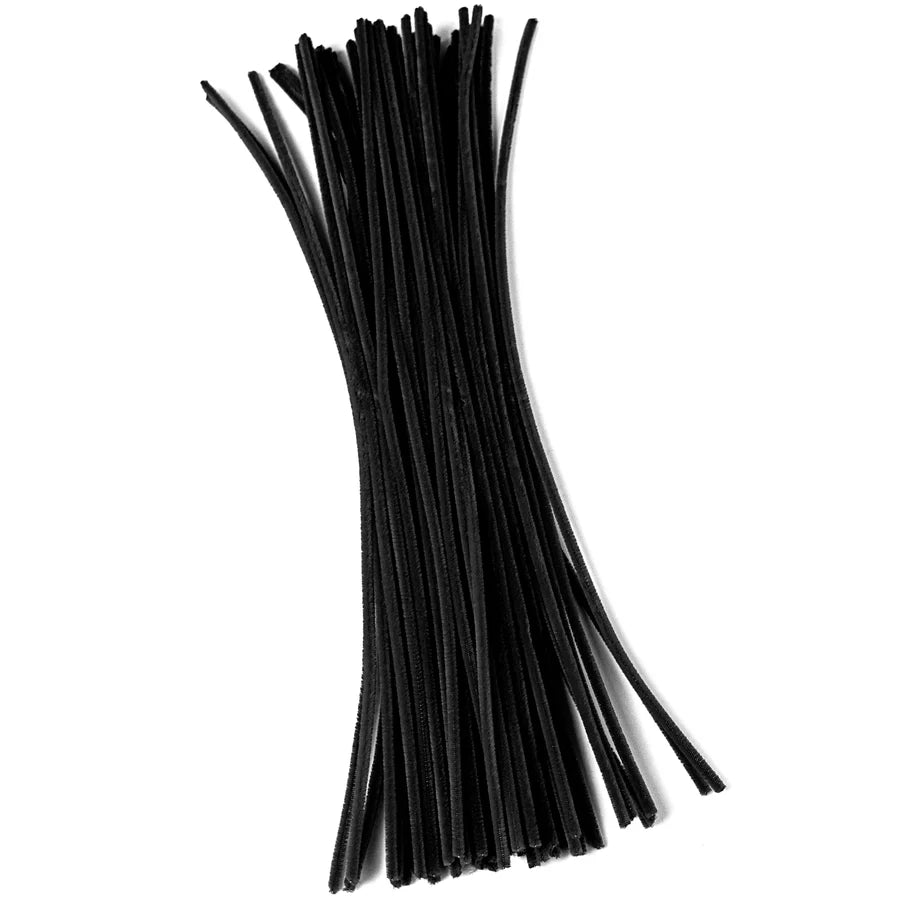 Chenille Stem 12" 40/ct Black