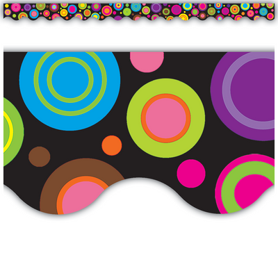 Colorful Circles Scalloped Trim 2 3/16'' x 35'' 12/pk