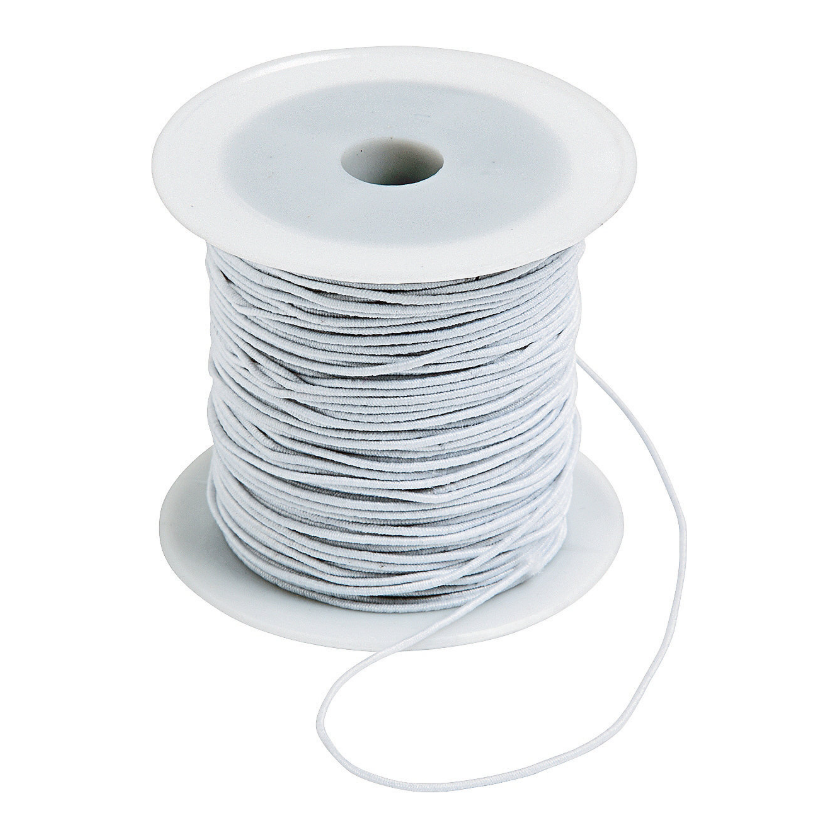 White Elastic Cord 1mm 20yds