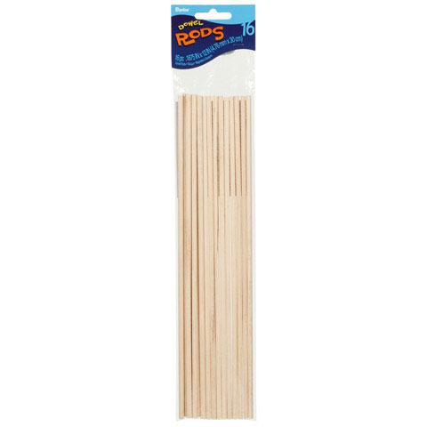 Wood Dowel Rod 3/16"x 12" 16/pk (Closeout)