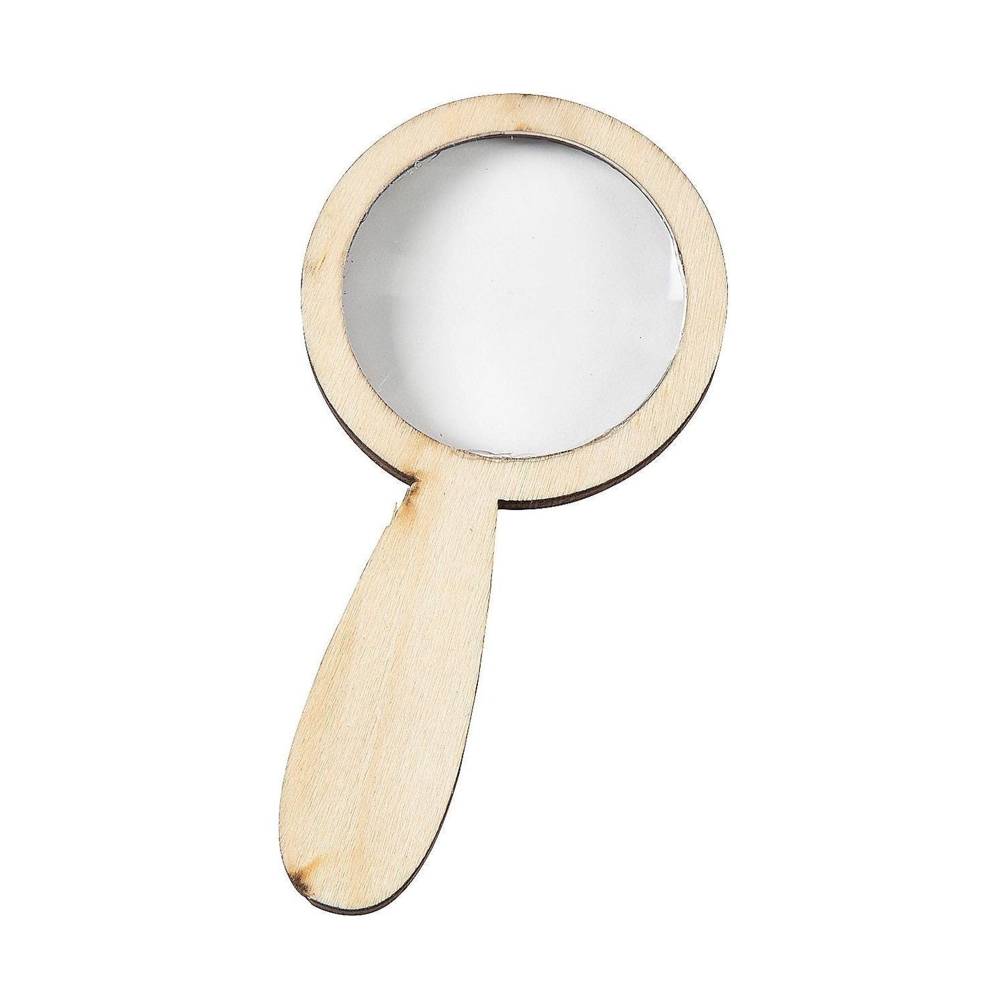 DIY Unfinished Wood Magnifying Glasses, Wood with plastic lens, 2" x 4", 12/pk