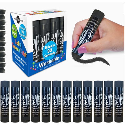 Kwik Stix Solid Paint Bulk Black 12 Count